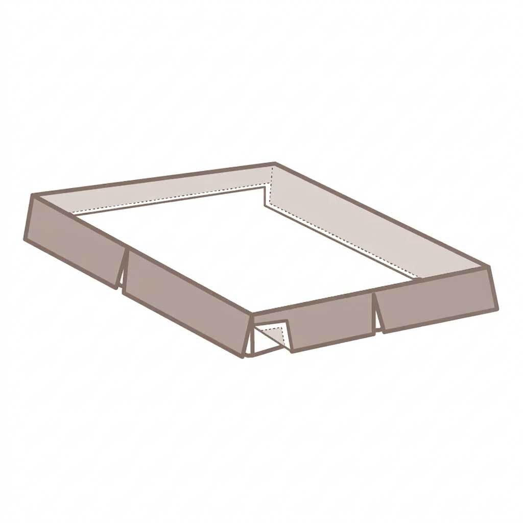Lining in Bed Skirt diagram