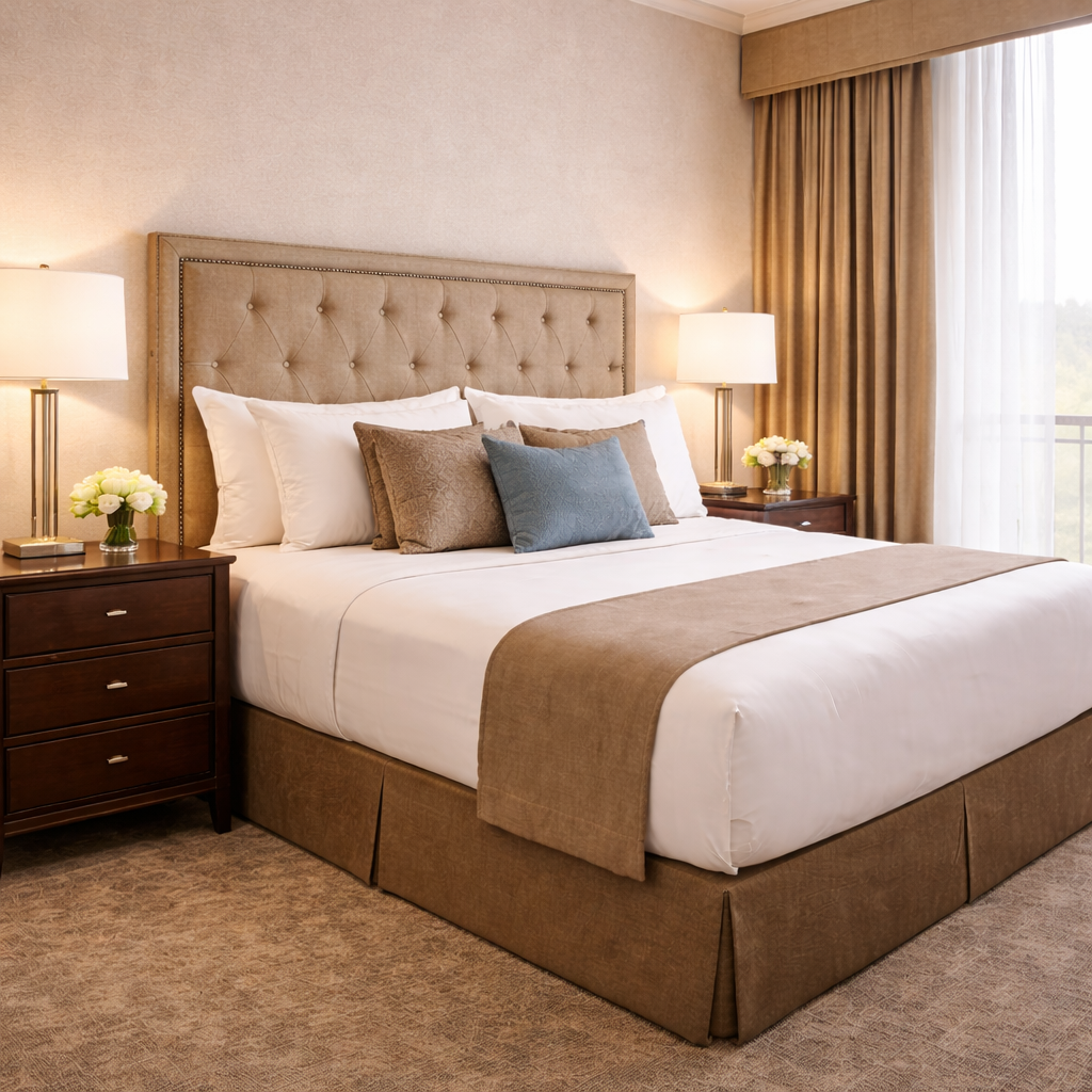 Image Luxurious-hotel-room-with-king-sized-bed