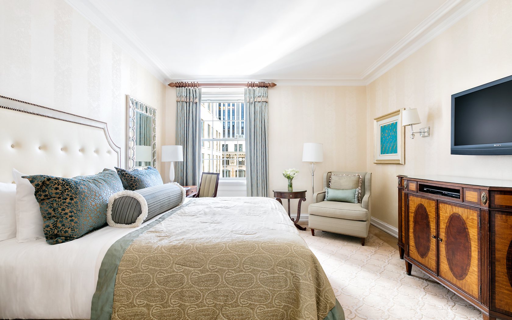 Upholstery work at The Pierre Hotel, New York