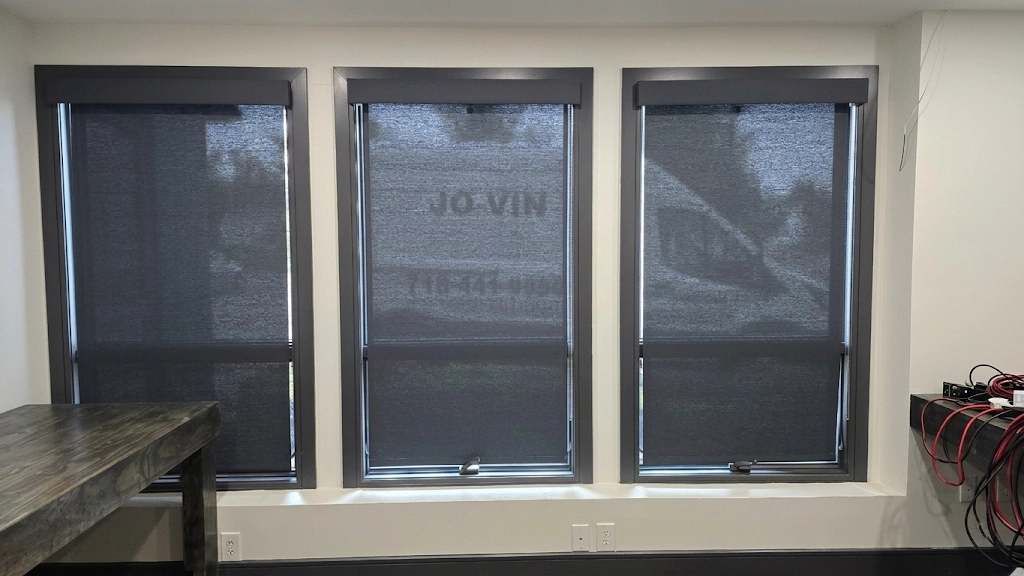 Solar Shades and Custom Cornices in a Commercial Office Setting